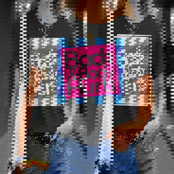 Back & Body Hurts シャツ 面白いギフト 背中とボディ Tシャツ 彼女への贈り物