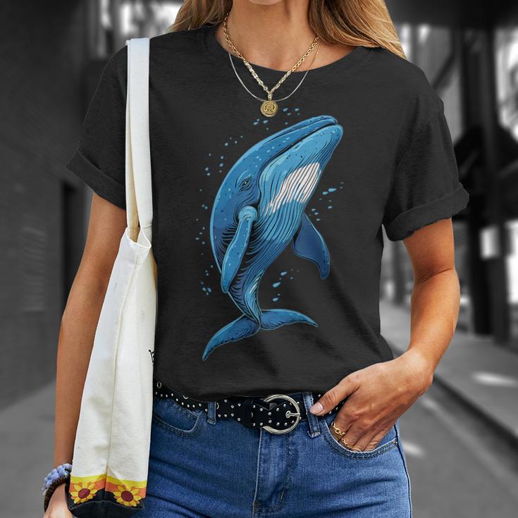 Baleine Bleue Baleines Chant Des Baleines Plongeur Baleine T-Shirt Cadeaux pour elle