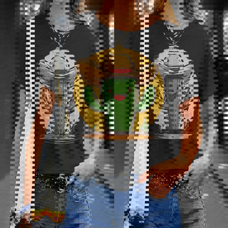 Cactus Cool Avec Chapeau De Cowboy Brille Dans Les Tenues T-Shirt Cadeaux pour elle