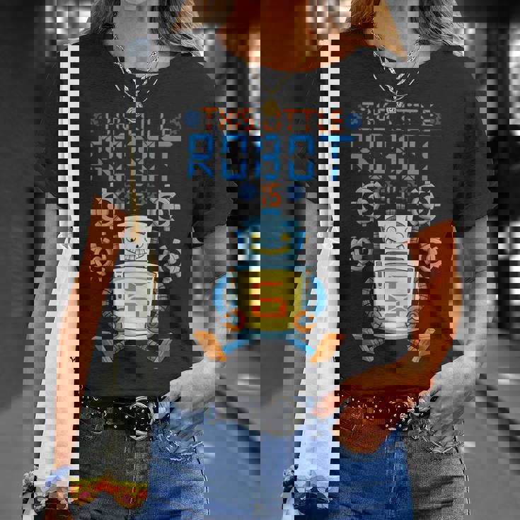 Camisa De Cumpleaños De Robot Para Niño 6º Robot Fiesta De Cumpleaños Camiseta unisex Regalos para ella