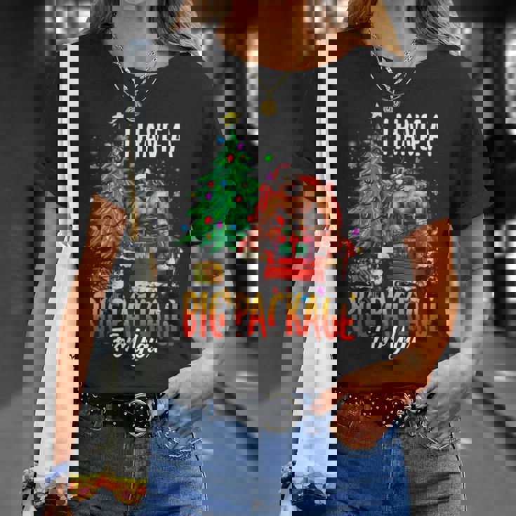 C'est Drôle J'ai Un Gros Colis Pour Toiilain Gros Gars Noir T-Shirt Cadeaux pour elle