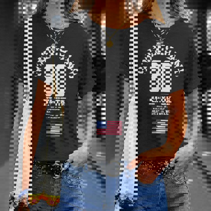 Cooltaten Island New York City Illustration Fashiontyle Tシャツ 彼女への贈り物