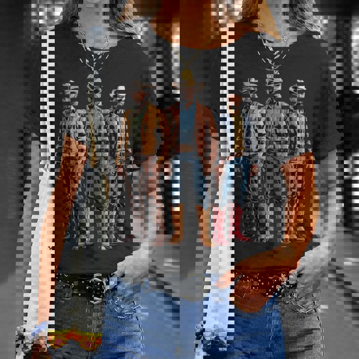 Cowboy Trio Western Outfits Strong Country Father Men Tank Top T-Shirt Gifts for Her