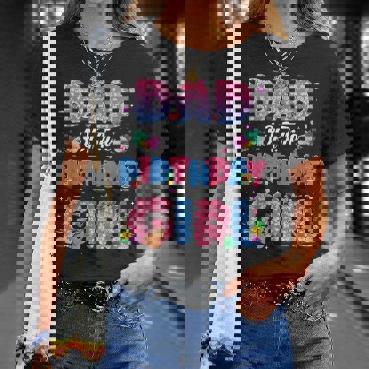 Dad And Mom Of The Birthday Girl Party Decor Family Matching T-Shirt Gifts for Her