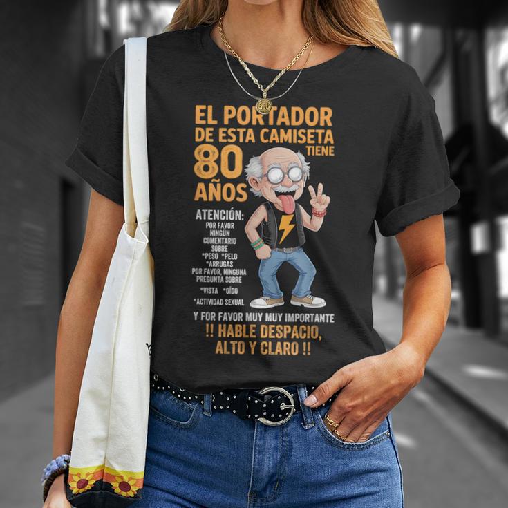 De 80 Cumpleaños Para Hombre Citas Divertidas Y Divertidas Camiseta unisex Regalos para ella
