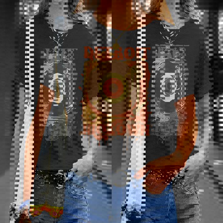 Detroit Motown レコード Tシャツ 彼女への贈り物