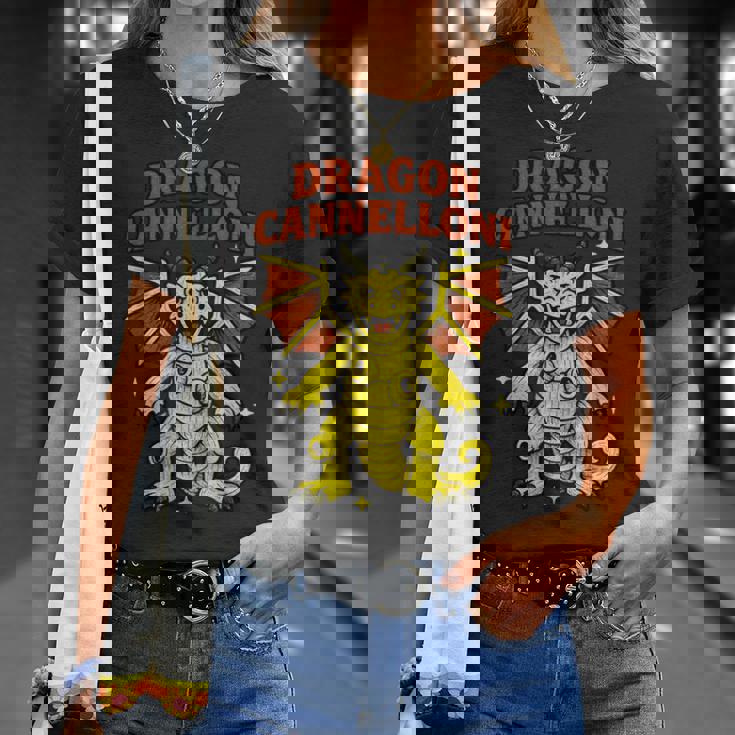 Dragon Cannelloni 面白いイタリアンブレインロットパスタスラングミーム Tシャツ 彼女への贈り物