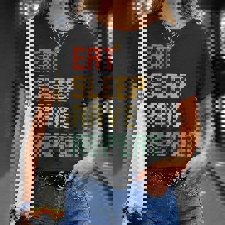 Eatleep Rave Repeat Edm テクノ Tシャツ 彼女への贈り物