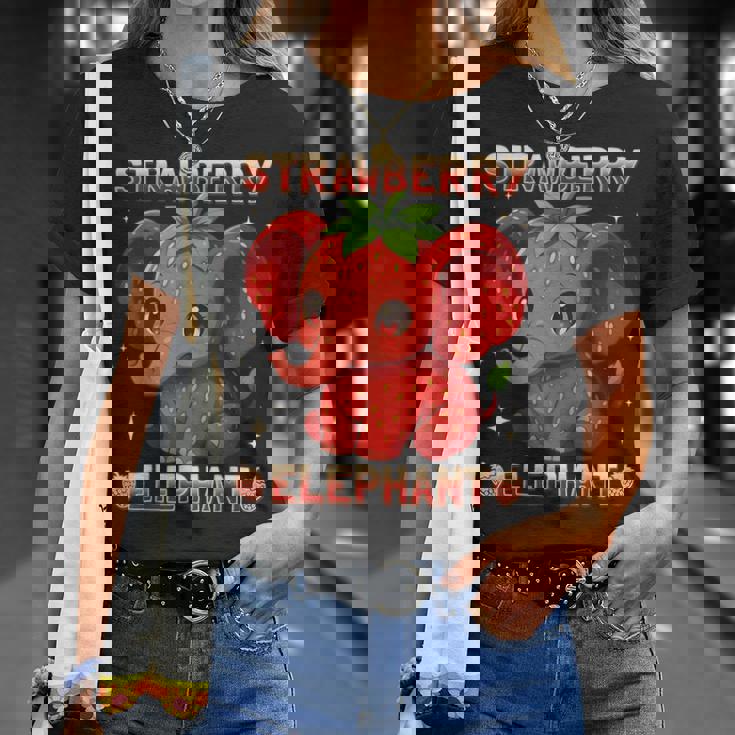 Elefante Fresa Italiano Brainrot Camiseta unisex Regalos para ella