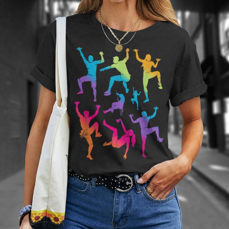 Escalada Montañas Escaladores Niños Niños Niñas Boulder Camiseta unisex Regalos para ella