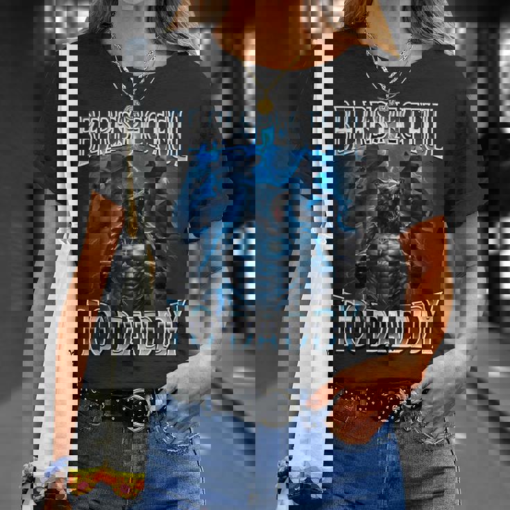 Essere Rispettosi Per Papà Cringy Divertente Alfa Lupotupido Maglietta Regalos para ella