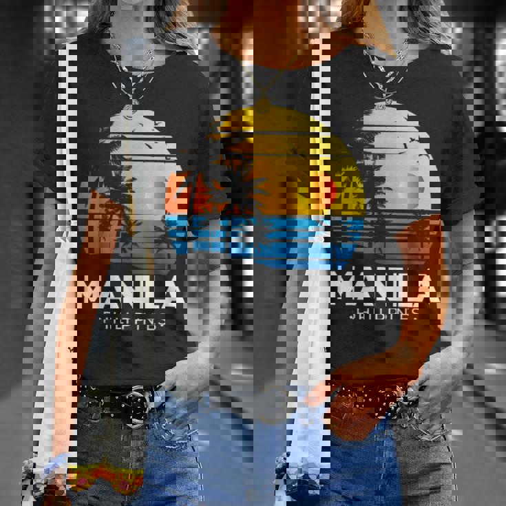 Filipina フィリピノ ヤシの木 マニラ トロピカル フィリピン Tシャツ 彼女への贈り物