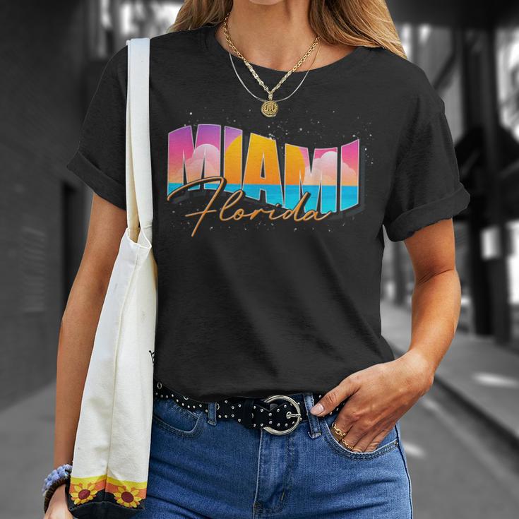 Fltateacances D'été Tropicalesouth Beach Miami Floride T-Shirt Cadeaux pour elle