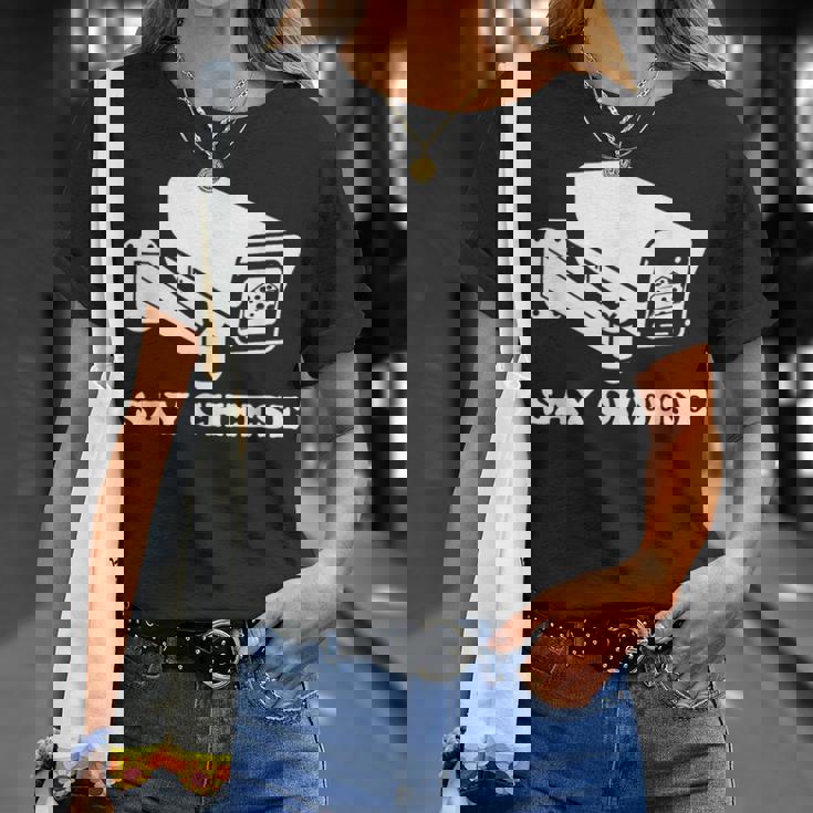 ay Cheese 監視防犯カメラ Tシャツ 彼女への贈り物