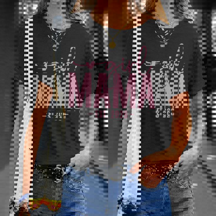 Girl Mama Est 2026 Pregnancy Reveal Mom To Be New Mommy T-Shirt Gifts for Her