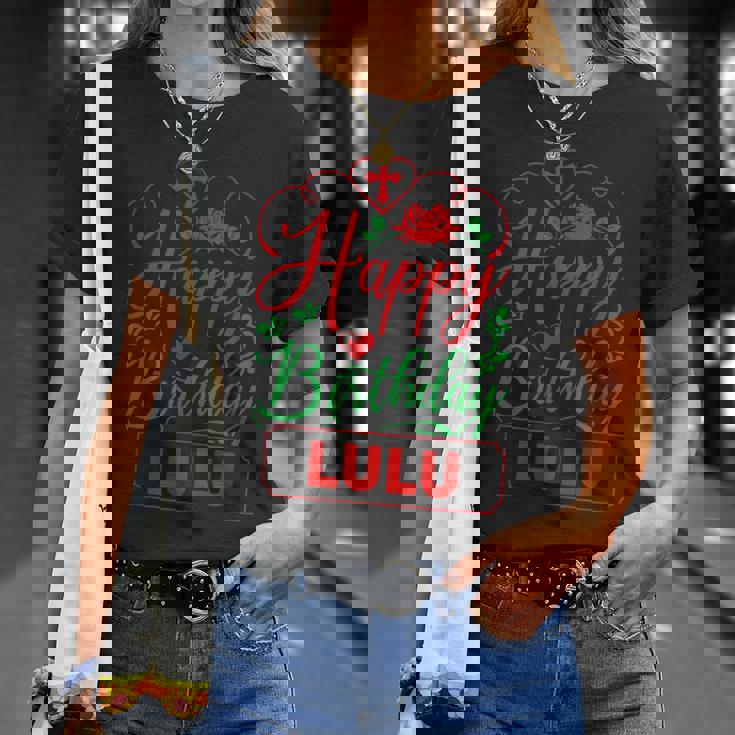 Happy Birthday Lulu かわいいクリスマスルル Tシャツ 彼女への贈り物