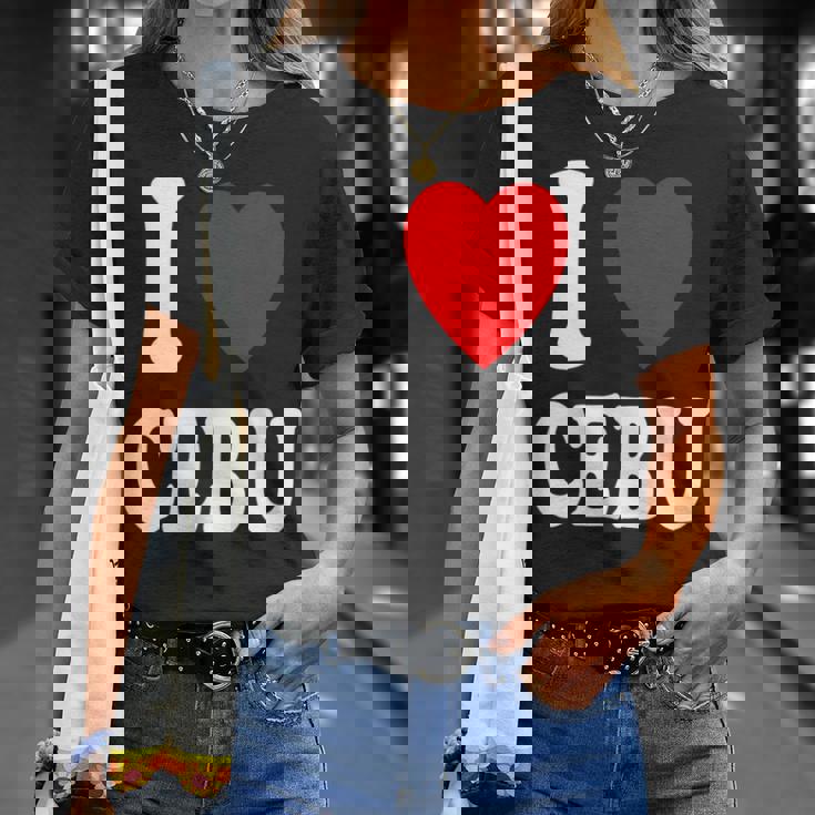 I Heart 愛 セブ 旅行 バケーション ツーリズム フィリピン Tシャツ 彼女への贈り物