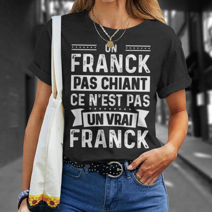 Homme Phrase Drôle Personnalisée Humoristique Homme Chiant Franck T-Shirt Cadeaux pour elle