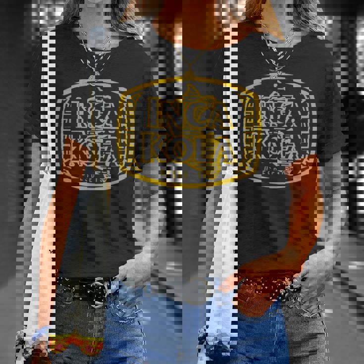 Inca Kola ペルーゴールデンコーラ バブルガムクリーム ソーダ ゴールド Tシャツ 彼女への贈り物