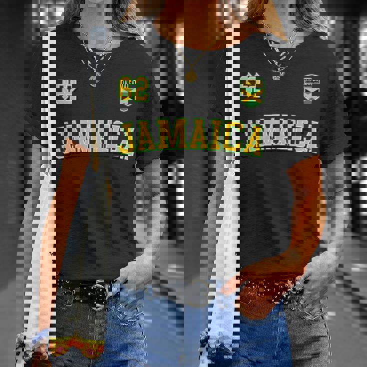 Jamaica 62 2024 年独立記念日ジャマイカ国旗ジャージ 長袖tシャツ Tシャツ 彼女への贈り物