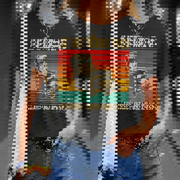 Je Ne Dors Pas Je Repose Juste Mes Yeux Homme Papa Drole T-Shirt Cadeaux pour elle