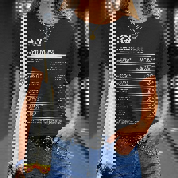 Koji 栄養成分表示 Tシャツ 彼女への贈り物