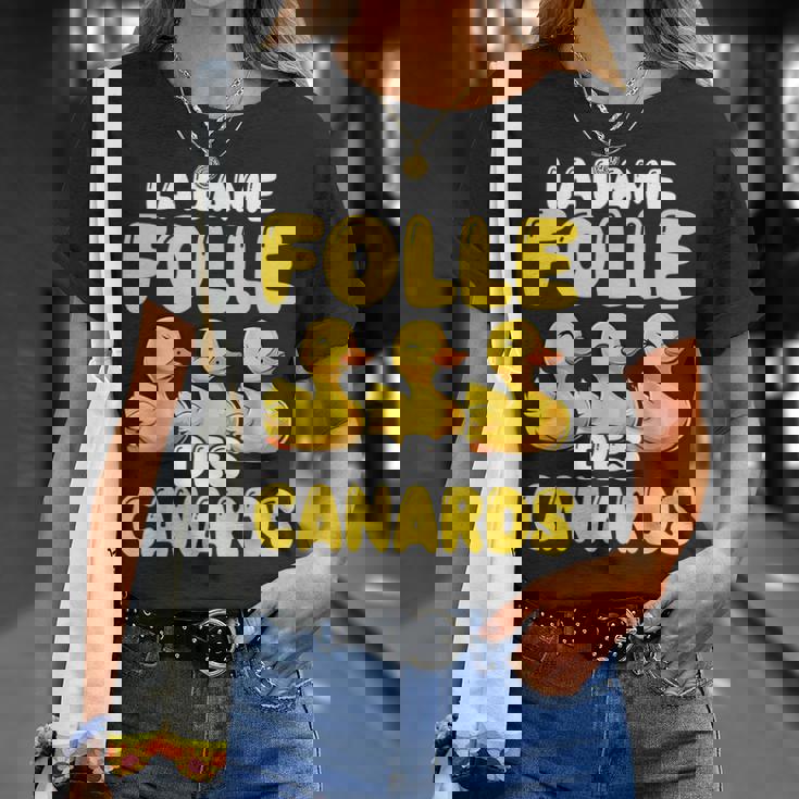 La Dame Folle Des Canards Amoureux Des Animaux Ferme T-Shirt Cadeaux pour elle