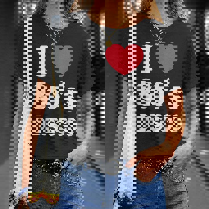 I Love 80S ディスコミュージック レトロディスコ Tシャツ 彼女への贈り物