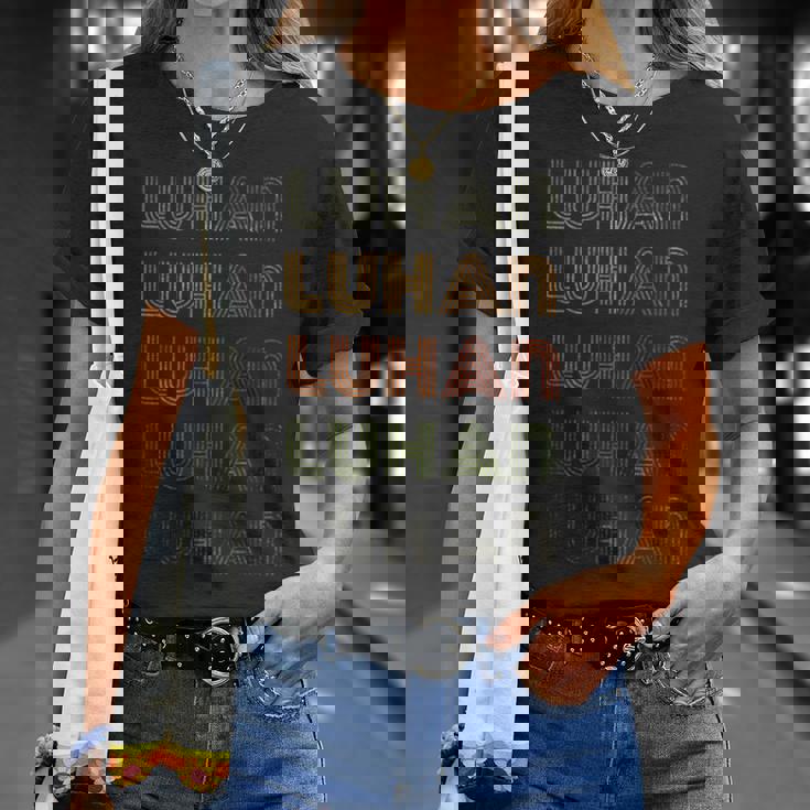 Love Heart Luhan グランジ ビンテージスタイル ブラック Luhan Tシャツ 彼女への贈り物