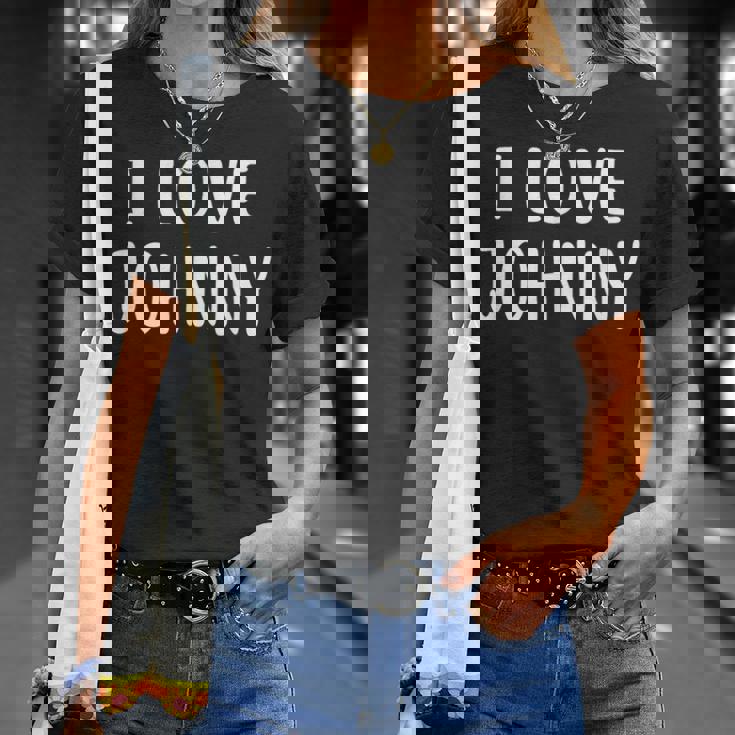 I Love Johnny Love John Tシャツ 彼女への贈り物