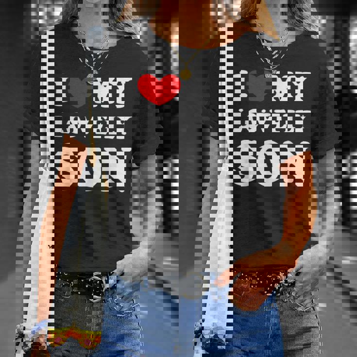 I Love My Lovelyon 愛しい息子を愛しています Tシャツ 彼女への贈り物