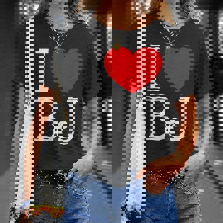 I Love ハート Bj Tシャツ 彼女への贈り物