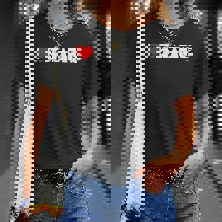 I Love ハート Brains Tシャツ 彼女への贈り物