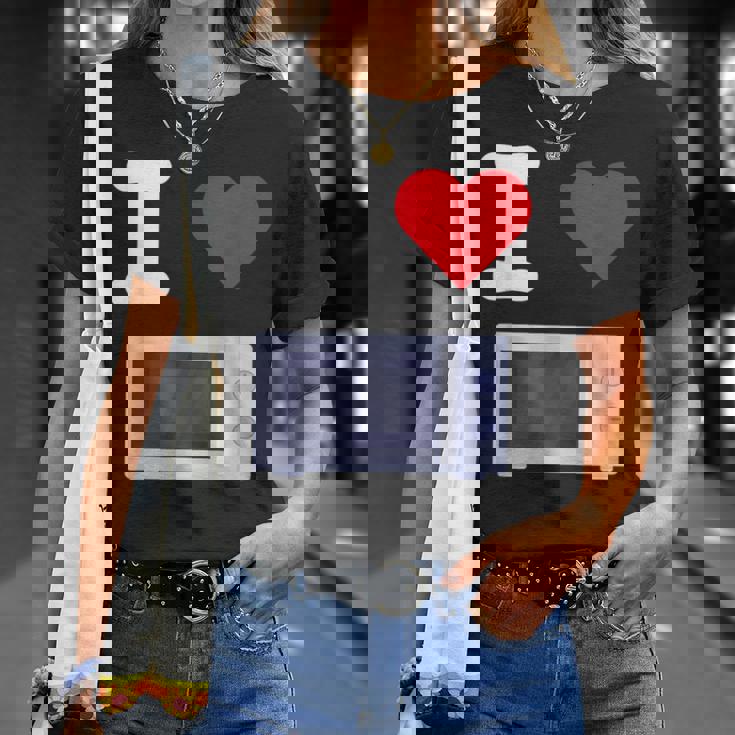 I Love 電子レンジ オーブン 料理 暖房 食品 キッチン 家電 Tシャツ 彼女への贈り物