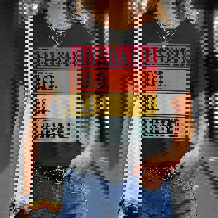 Marito Papà Dj Leggenda Divertente Dj Disc Music Lover Maglietta Regalos para ella