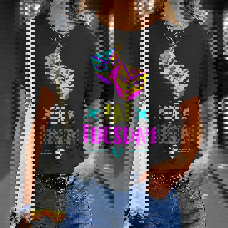 Martes Gordo Máscara Camisa Mardi Gras Para Hombre Camisa Mardi Gras Máscara Mardi Gras Camiseta unisex Regalos para ella