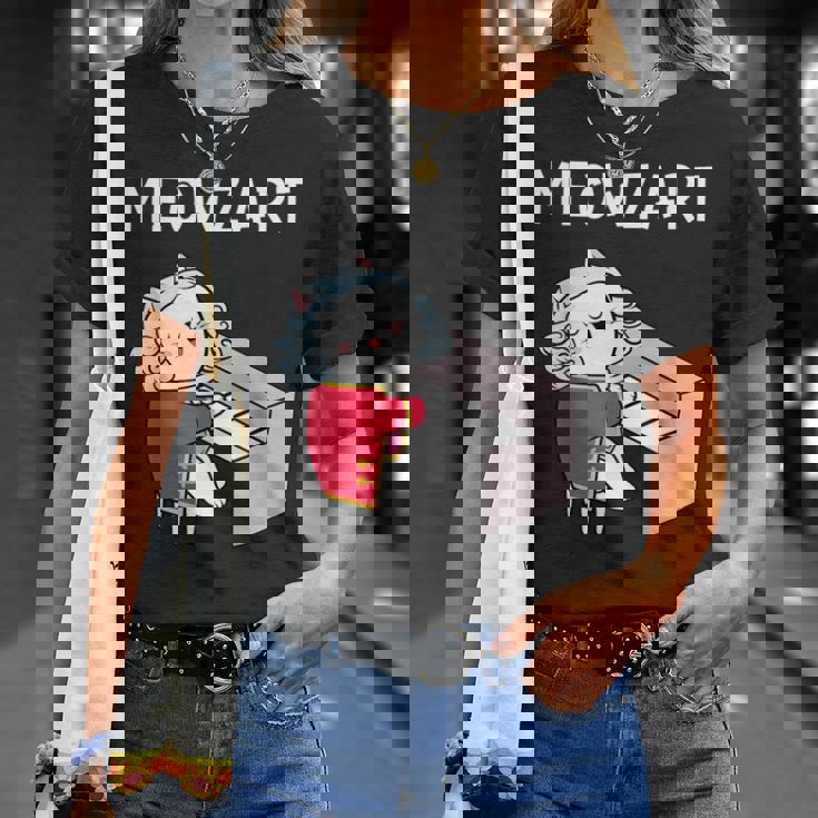 Meowzart Pianista Pianista Amante De La Música Clásica Camiseta unisex Regalos para ella