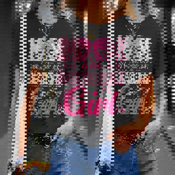 Mom Of The Birthday Girl Family Pink Bow Family Party T-Shirt Gifts for Her Mom Of The Birthday Girl Family Pink Bow Family Party T-Shirt Gifts for Her