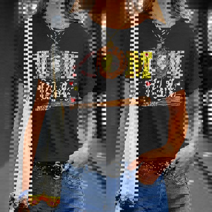 Mom Of Both Game Day Baseball Softball Mother's Day 2025 T-Shirt Gifts for Her