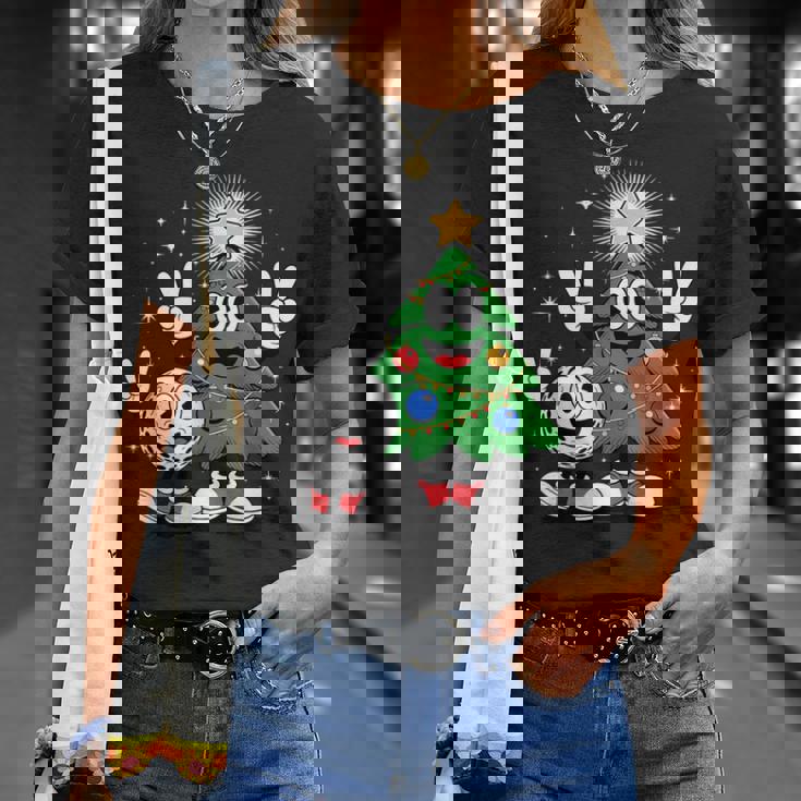 Navidad Árbol Golf X-Mas Golfista Camiseta unisex Regalos para ella