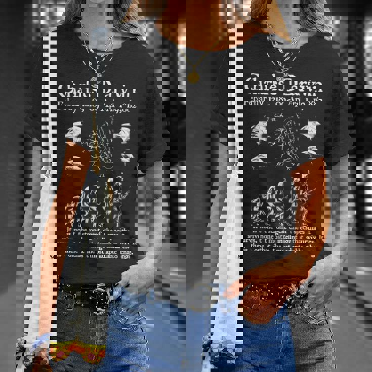 Nerdyintage ダーウィン進化生物学科学教師 Tシャツ 彼女への贈り物