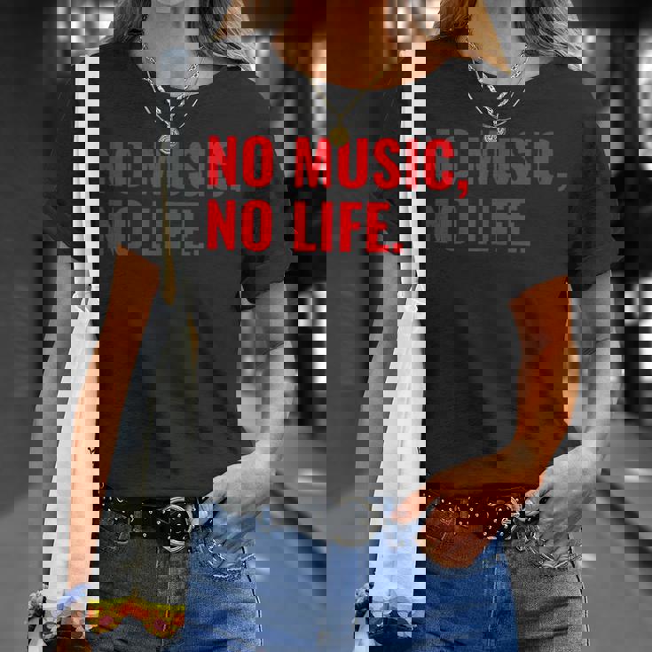 No Music No Life For All Music Lovers メンズレディース Tシャツ 彼女への贈り物