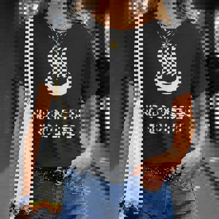 No Onsen No Life 温泉好き Tシャツ 彼女への贈り物