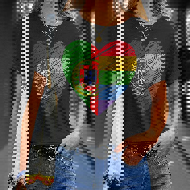 Orgullo Gay Lgbtq Portugal Camiseta unisex Regalos para ella