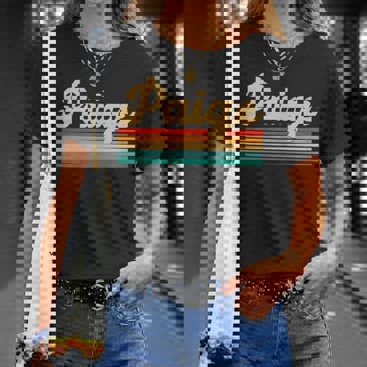 Paige Nombre Retrointage Camiseta unisex Regalos para ella