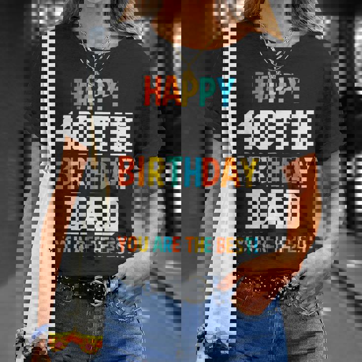 Papà 40° Compleanno Papà 40 Anni Maglietta Regalos para ella