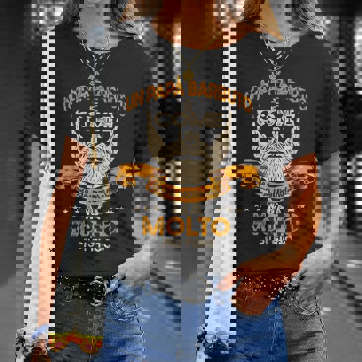 Papà Barbuto Umorismo Regalo Festa Del Papà Barba Padre Maglietta Regalos para ella