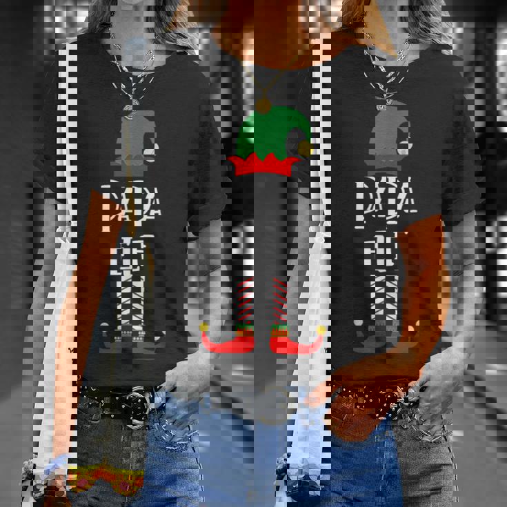 Papa Elf Familienoutfit Familie Partnerlook Weihnachten T-Shirt Geschenke für Sie