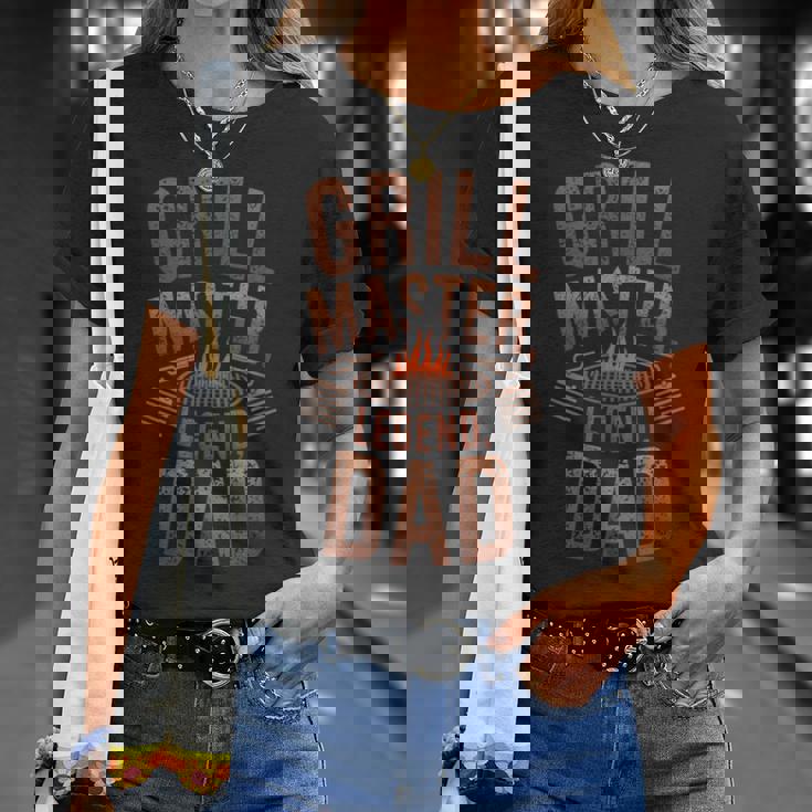 Papà Maestro Griglia Leggenda Umorismo Barbecue Maglietta Regalos para ella