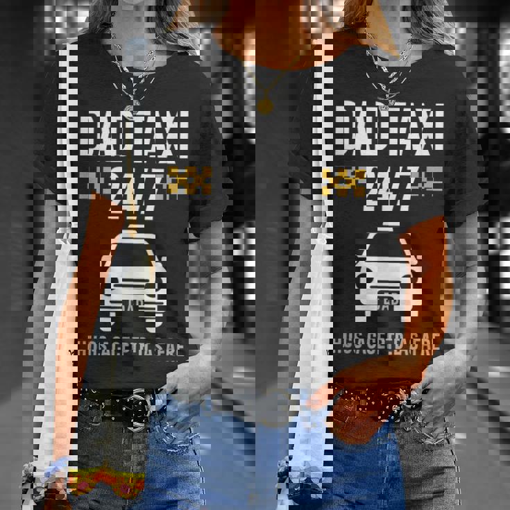 Papà Taxi 247 Abbracci Accettati Tariffa Grafica Maglietta Regalos para ella